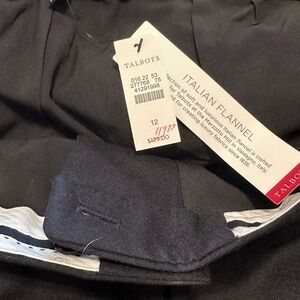 Talbots Black Italian Flannel Pants